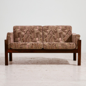 Two-seater rosewood sofa