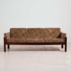 Three-seater rosewood sofa