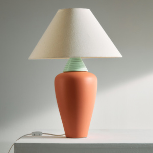 French ceramic table lamp by Kostka