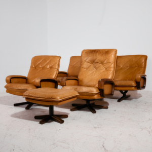 Leather sofa set, Set of 4