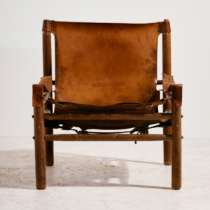 Hungarian calf leather lounge chair