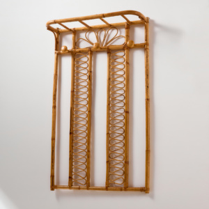 Bamboo and rattan wall rack