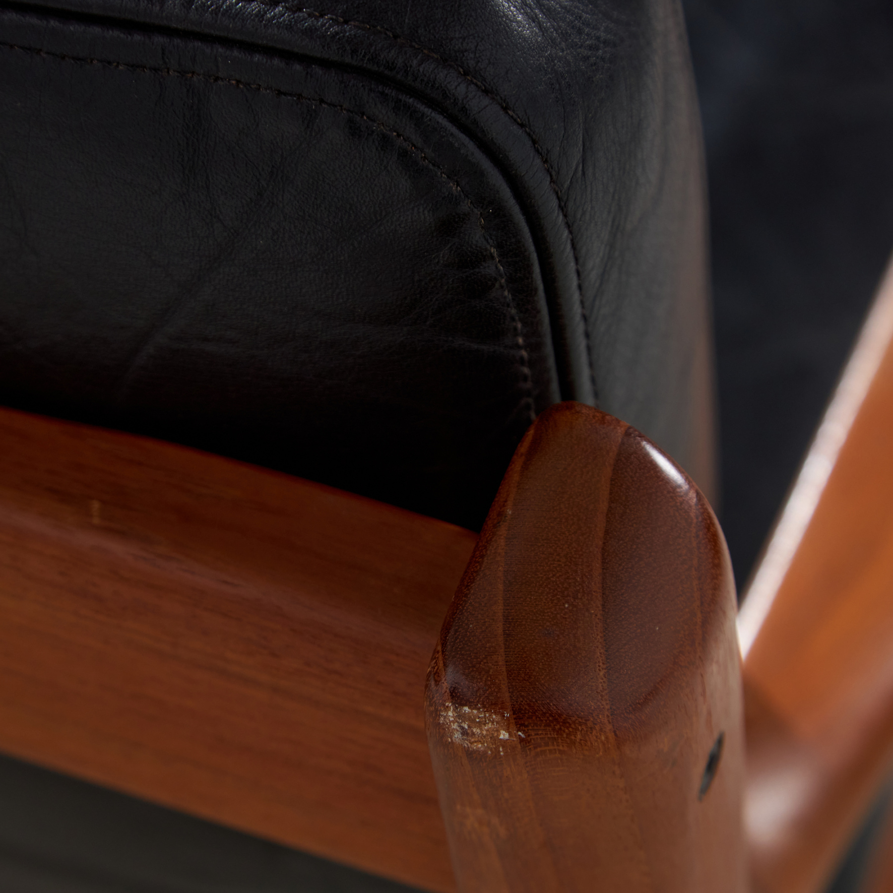 Senator leather sofa set by Ole Wanscher for France & Søn, Set of 3 - Image 14