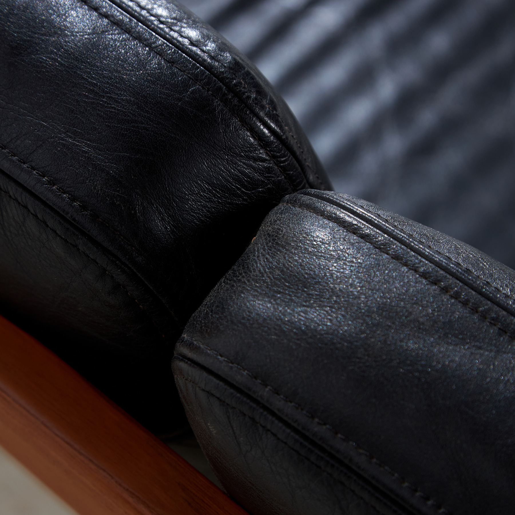 Senator leather sofa set by Ole Wanscher for France & Søn, Set of 3 - Image 15