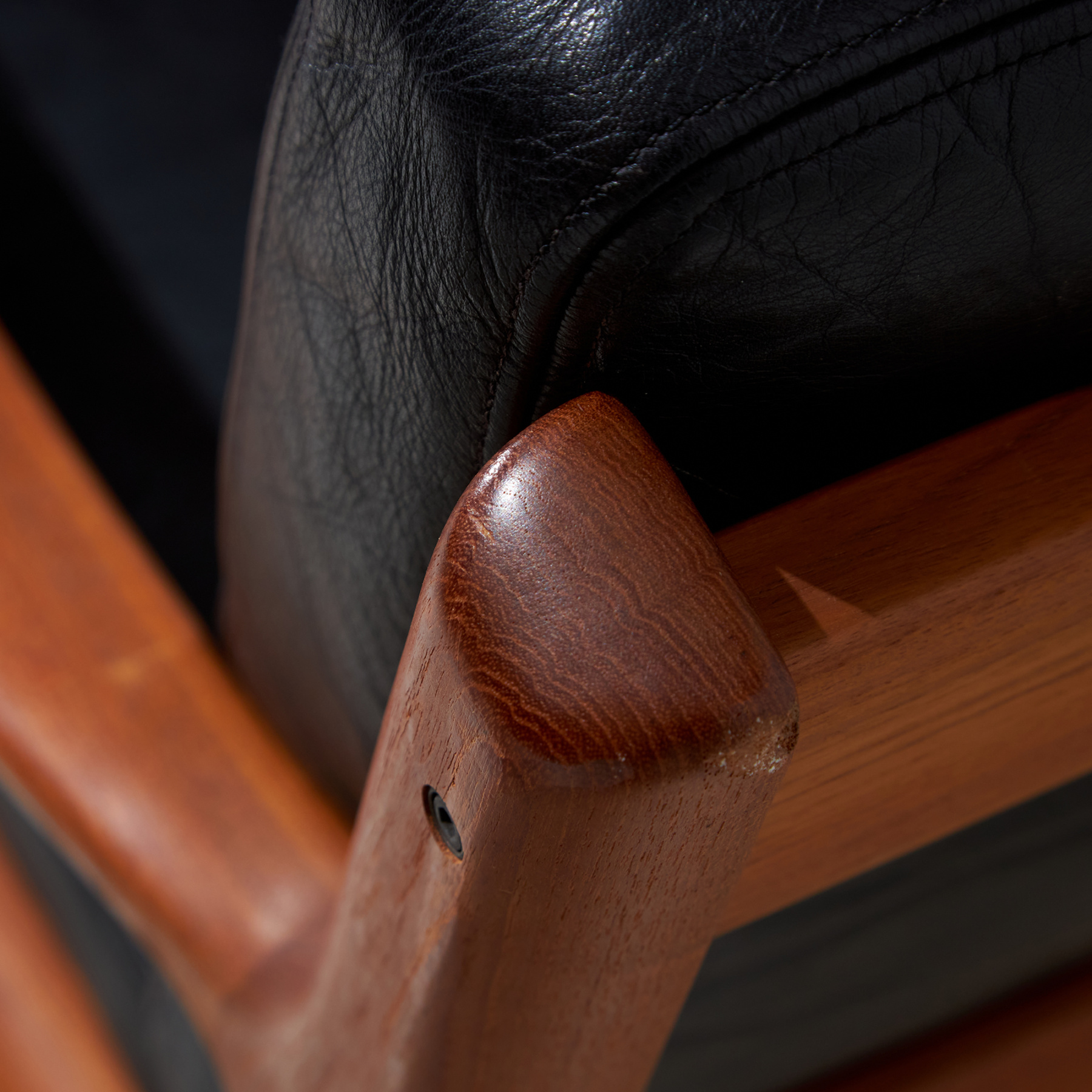 Senator leather sofa set by Ole Wanscher for France & Søn, Set of 3 - Image 17