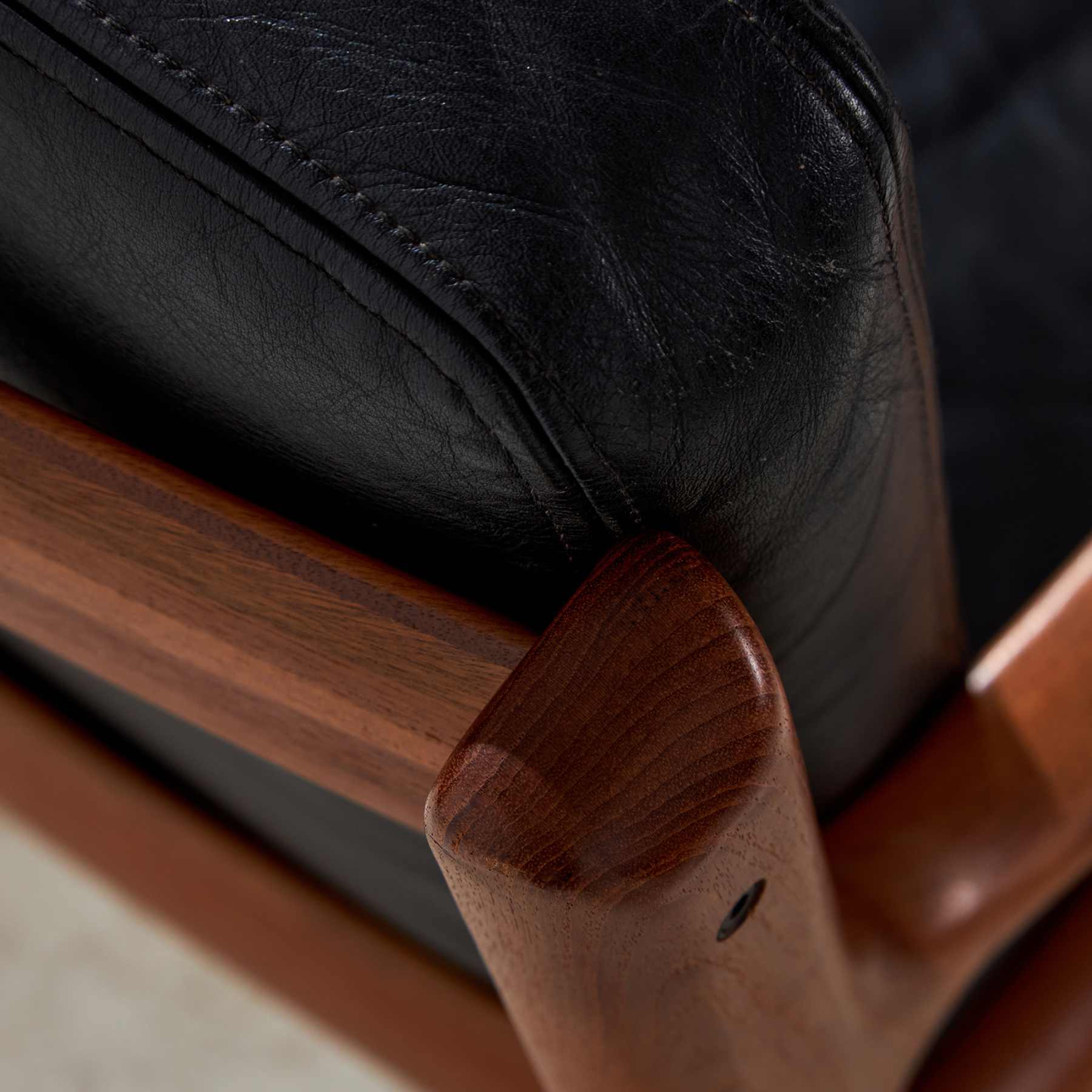 Senator leather sofa set by Ole Wanscher for France & Søn, Set of 3 - Image 41