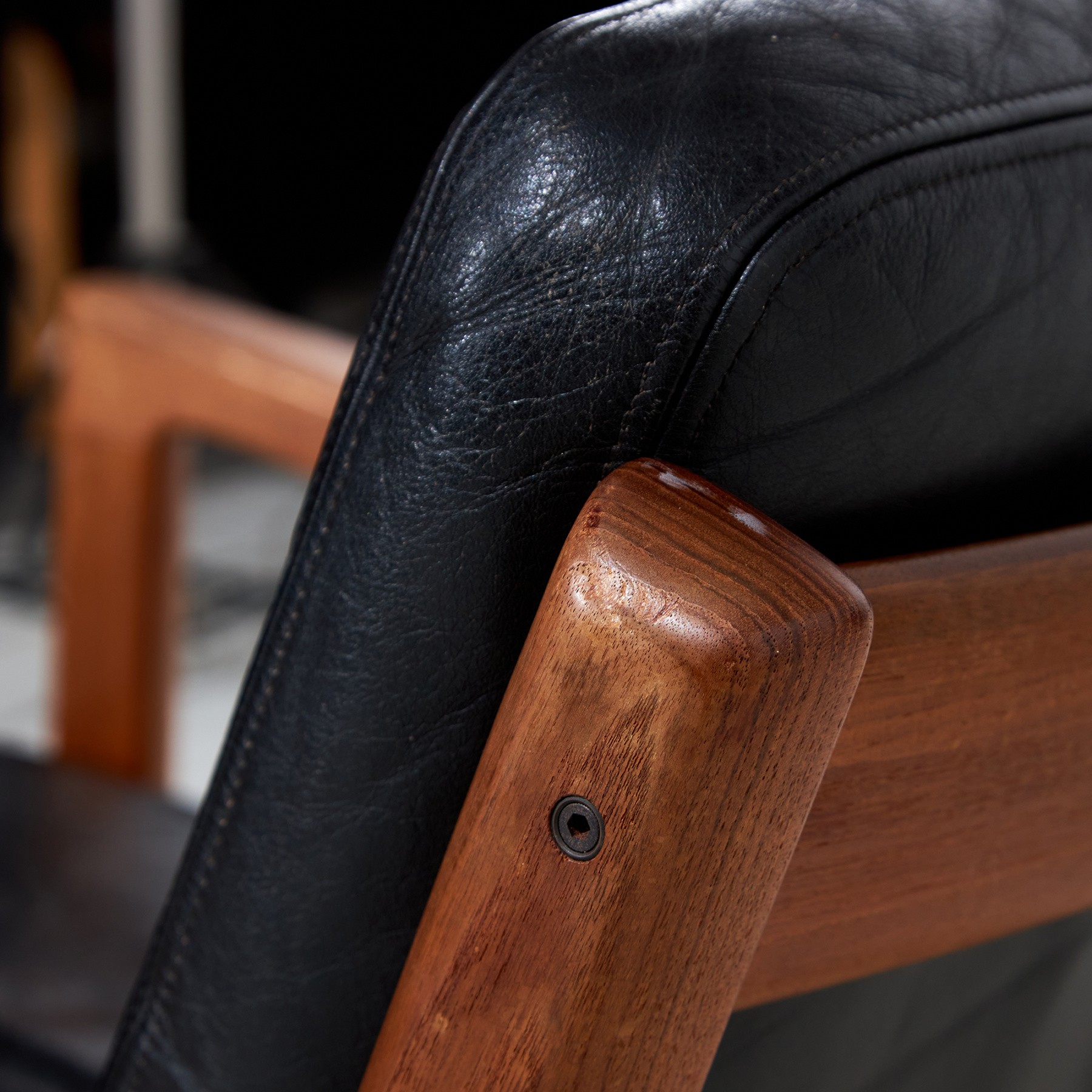 Senator leather sofa set by Ole Wanscher for France & Søn, Set of 3 - Image 43