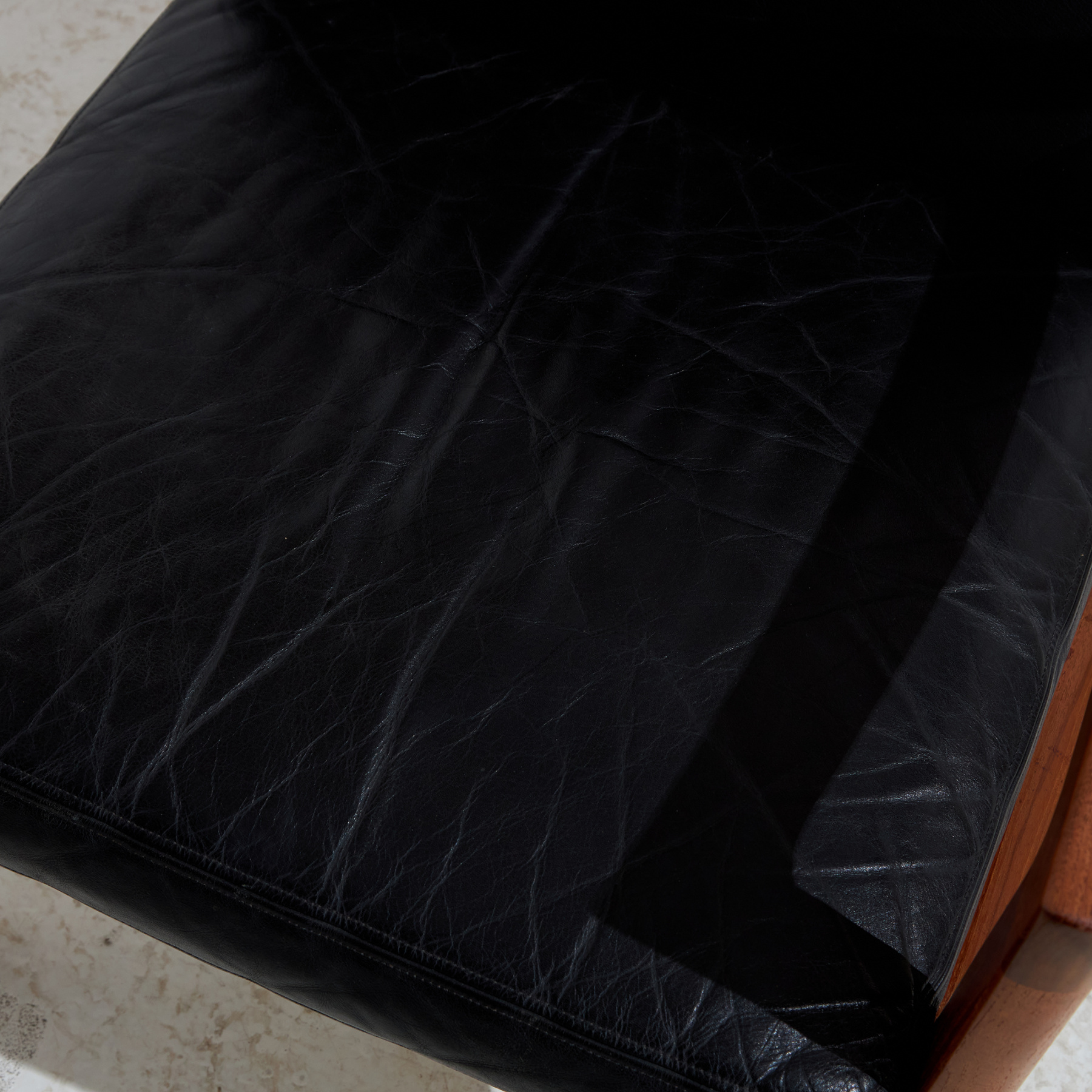 Senator leather sofa set by Ole Wanscher for France & Søn, Set of 3 - Image 47