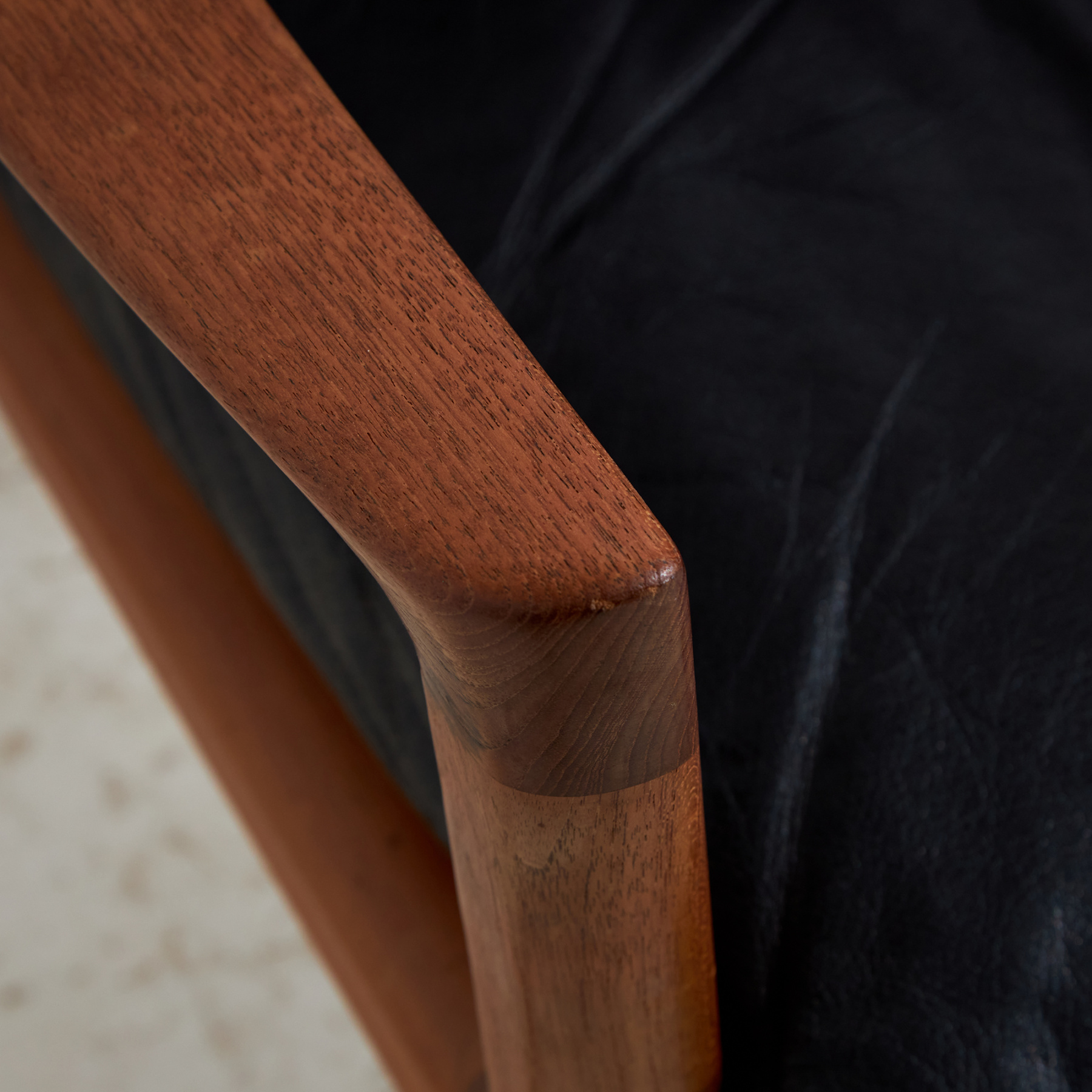 Senator leather sofa set by Ole Wanscher for France & Søn, Set of 3 - Image 7