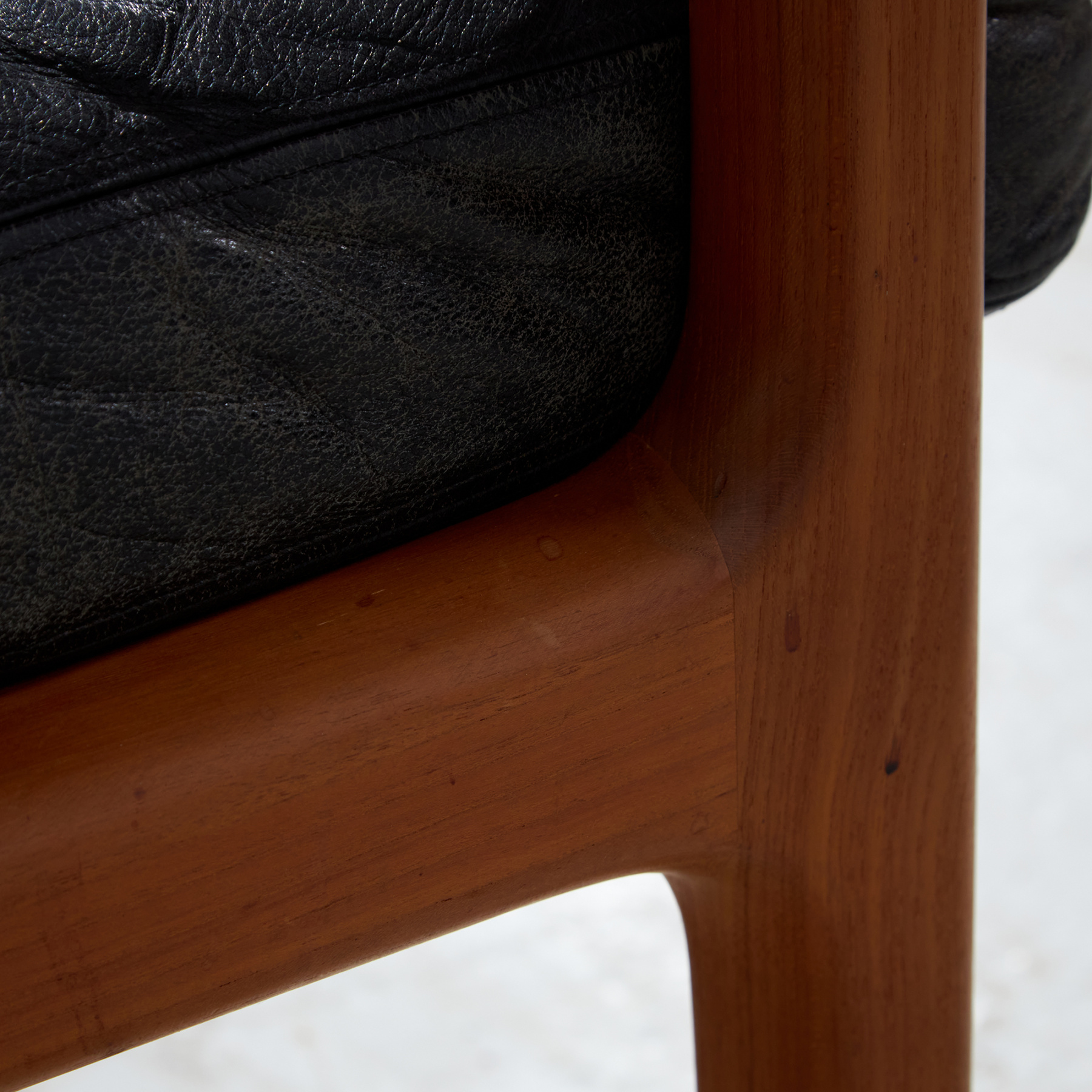 Senator leather sofa set by Ole Wanscher for France & Søn, Set of 3 - Image 10