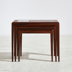 Rosewood nesting tables by Johannes Andersen for CFC Silkeborg, Set of 3