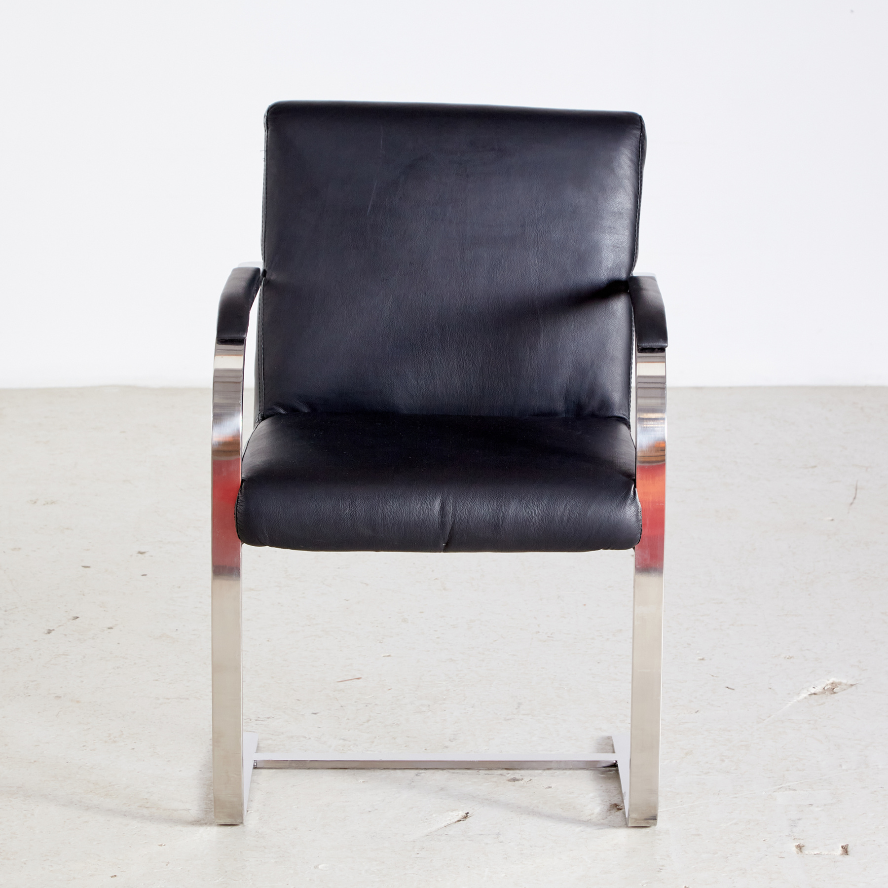 Steel armchair with leather upholstery - Image 5