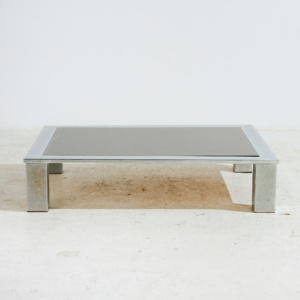 Chrome and glass coffee table