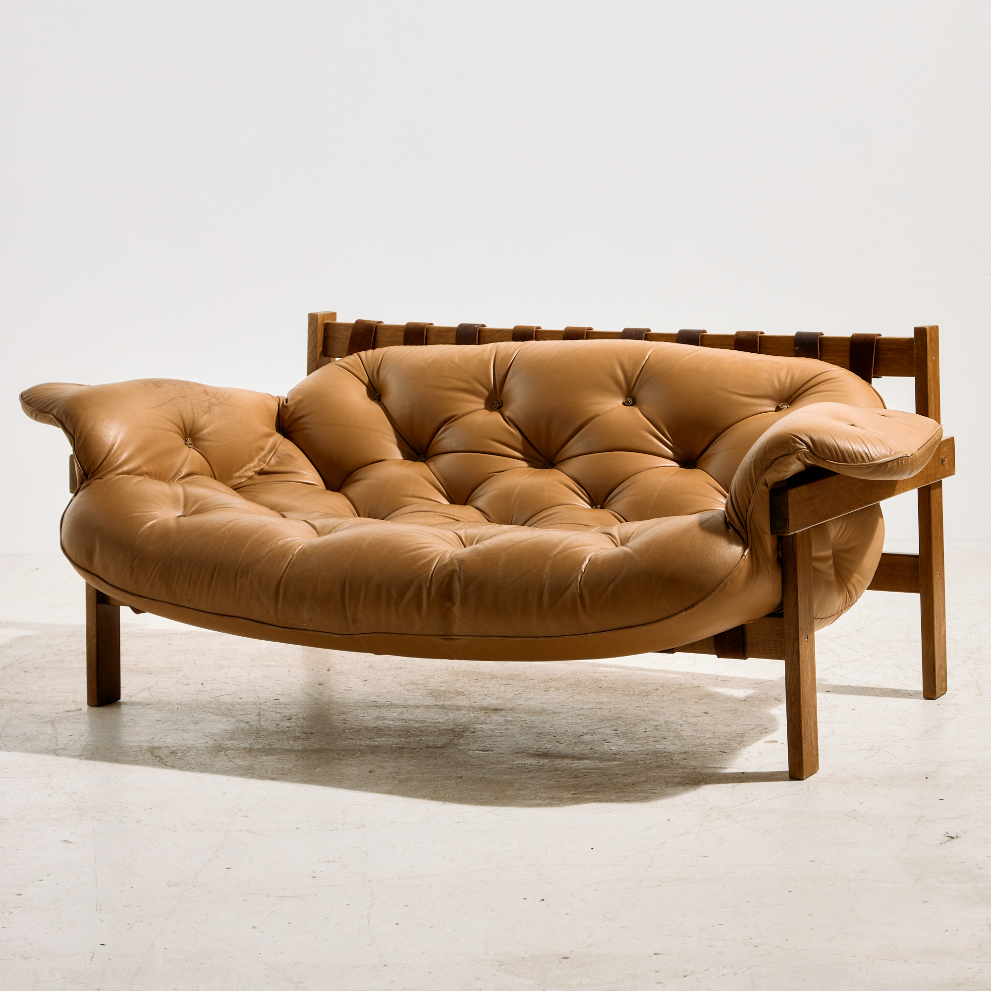 Hungarian leather sofa set by Ipoly Furniture Factory, Set of 2 - Image 2