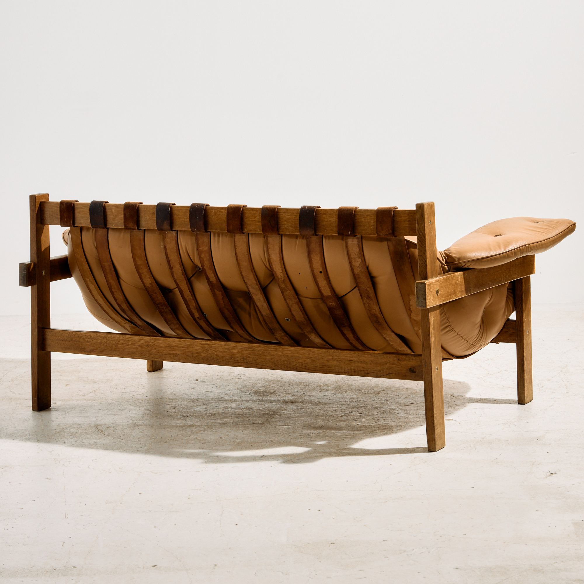 Hungarian leather sofa set by Ipoly Furniture Factory, Set of 2 - Image 3