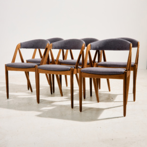 Kai Kristiansen Modell 31 tölgy étkezőszék, 6 darabos szett