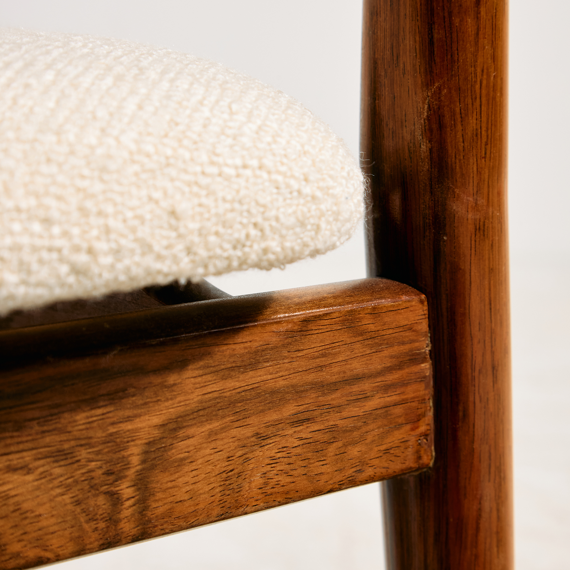 Helge Sibast és Børge Rammerskov Modell 465 felújított rózsafa étkezőszék, 6 darabos szett - Image 11