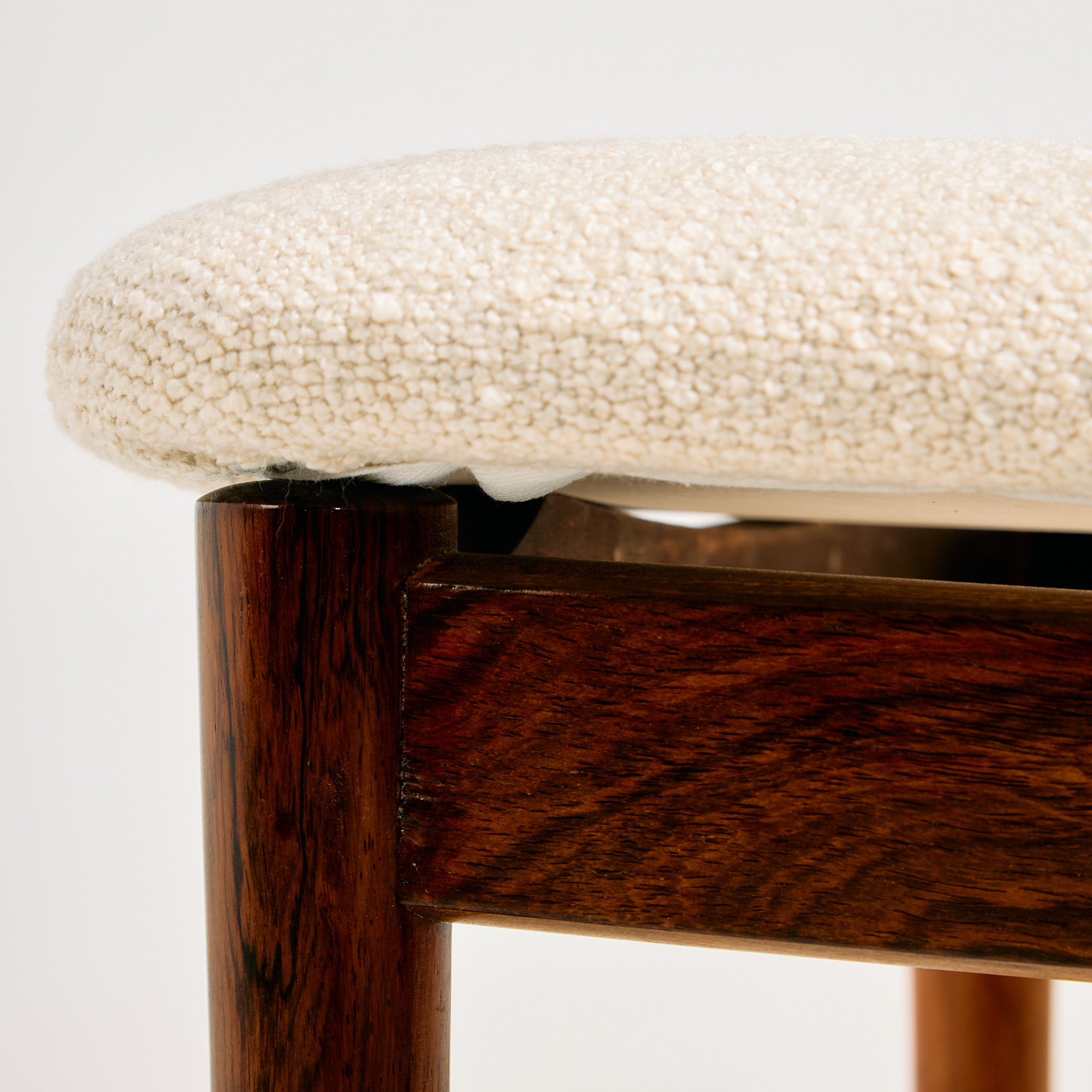 Helge Sibast és Børge Rammerskov Modell 465 felújított rózsafa étkezőszék, 6 darabos szett - Image 14