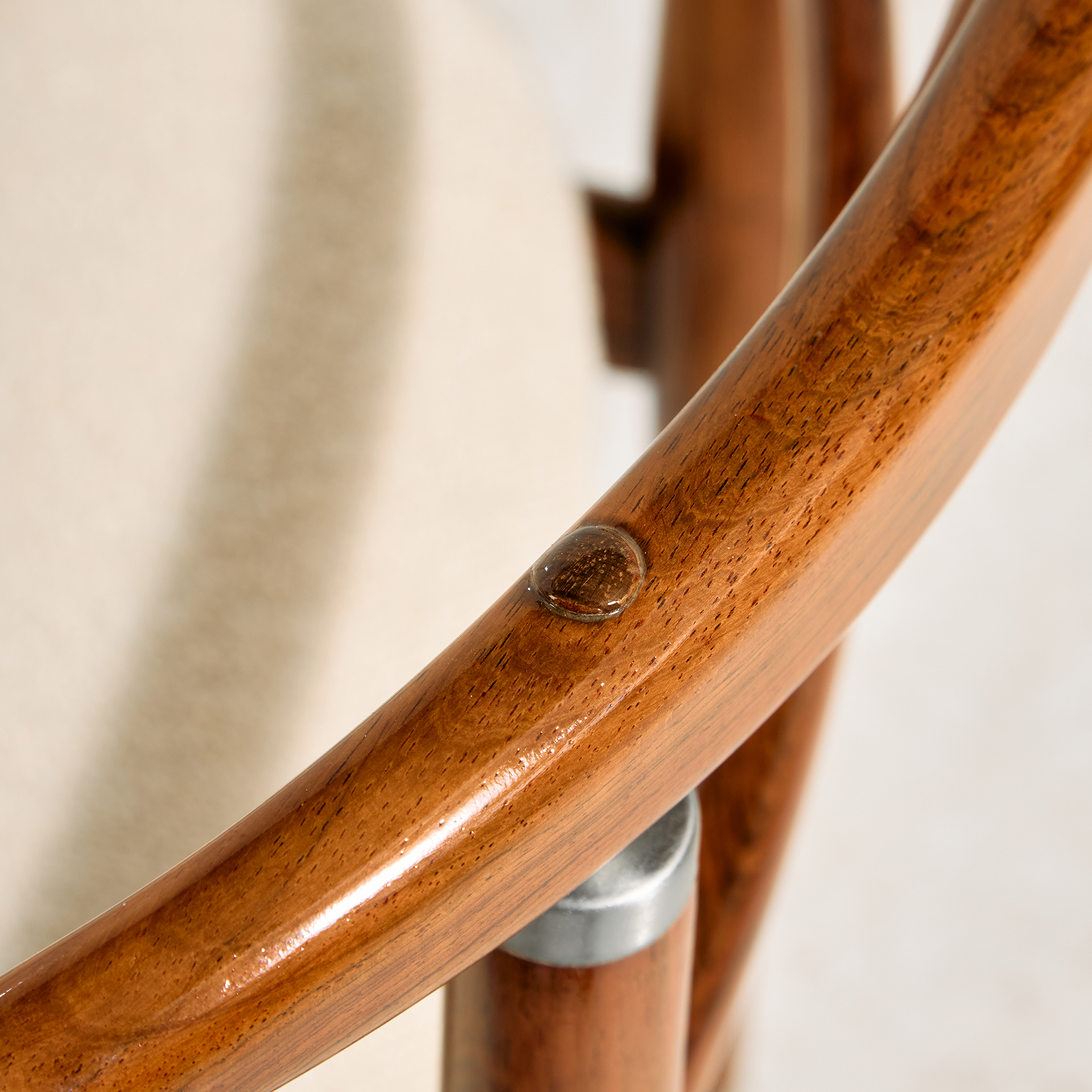 Helge Sibast és Børge Rammerskov Modell 465 felújított rózsafa étkezőszék, 6 darabos szett - Image 15