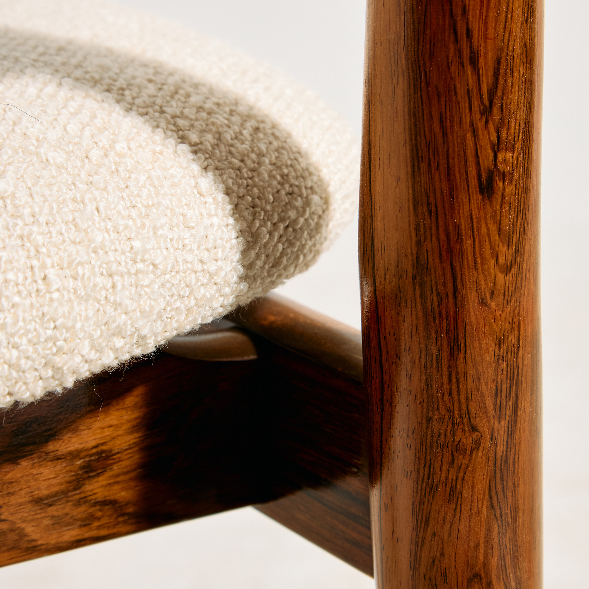 Helge Sibast és Børge Rammerskov Modell 465 felújított rózsafa étkezőszék, 6 darabos szett - Image 10