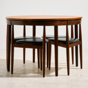 Teak dining set by Hans Olsen for Frem Røjle, Set of 5