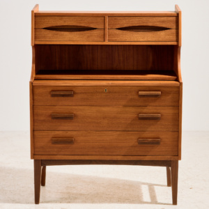 Restored teak bureau desk