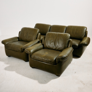 Leather sofa set, Set of 3