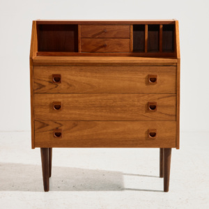Restored teak bureau desk