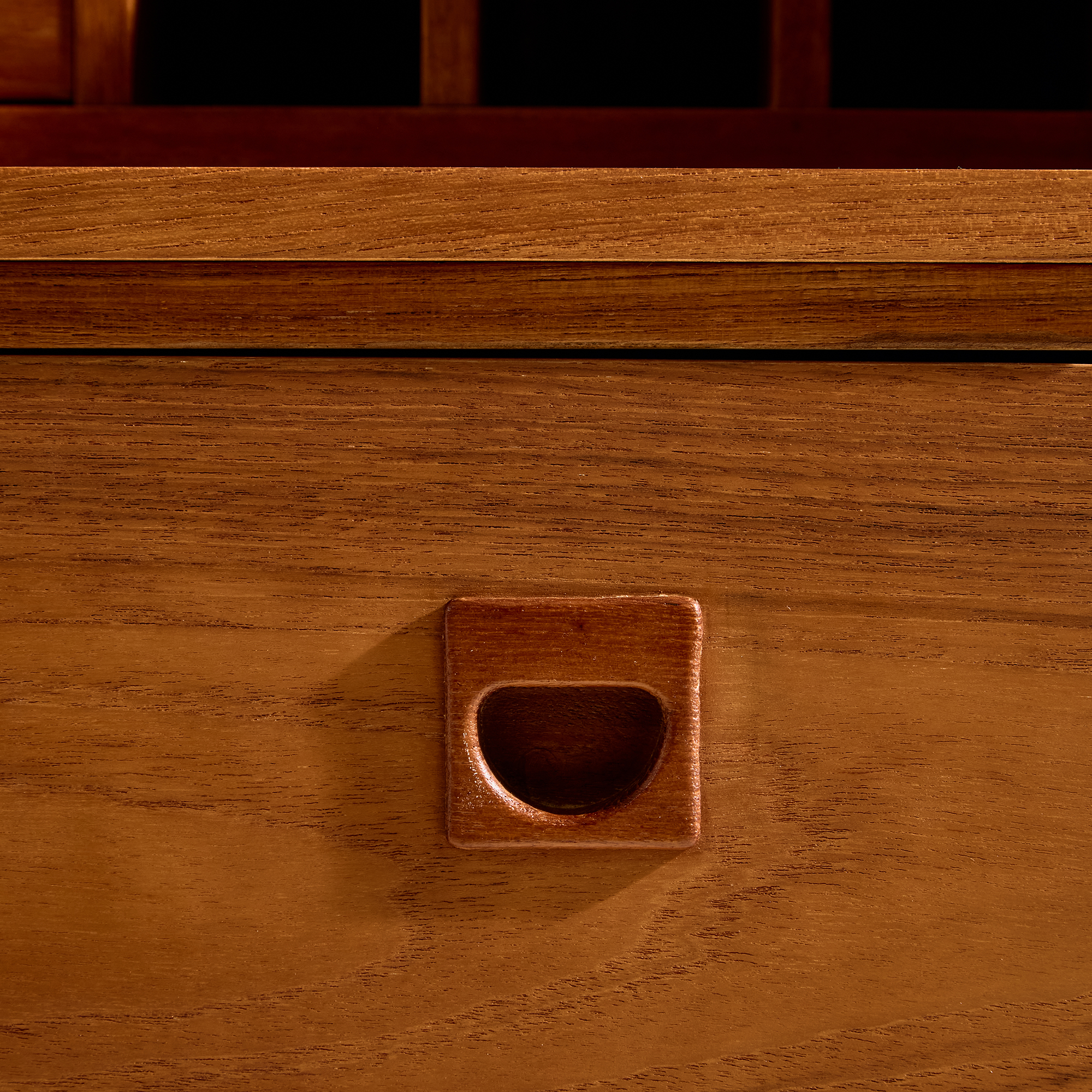 Restored teak bureau desk - Image 5