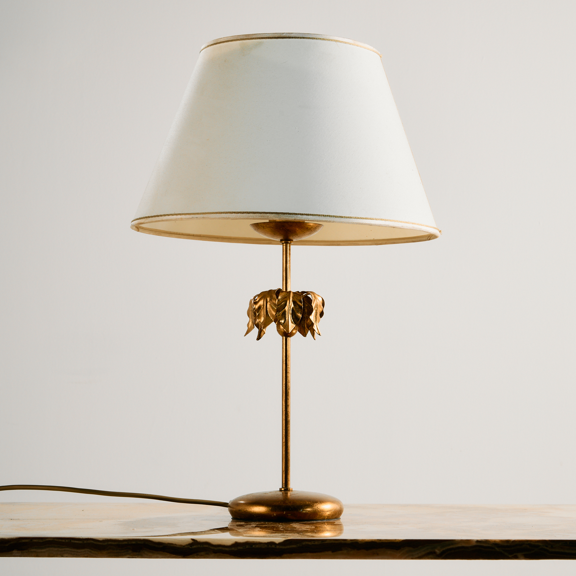 Gold-painted table lamp