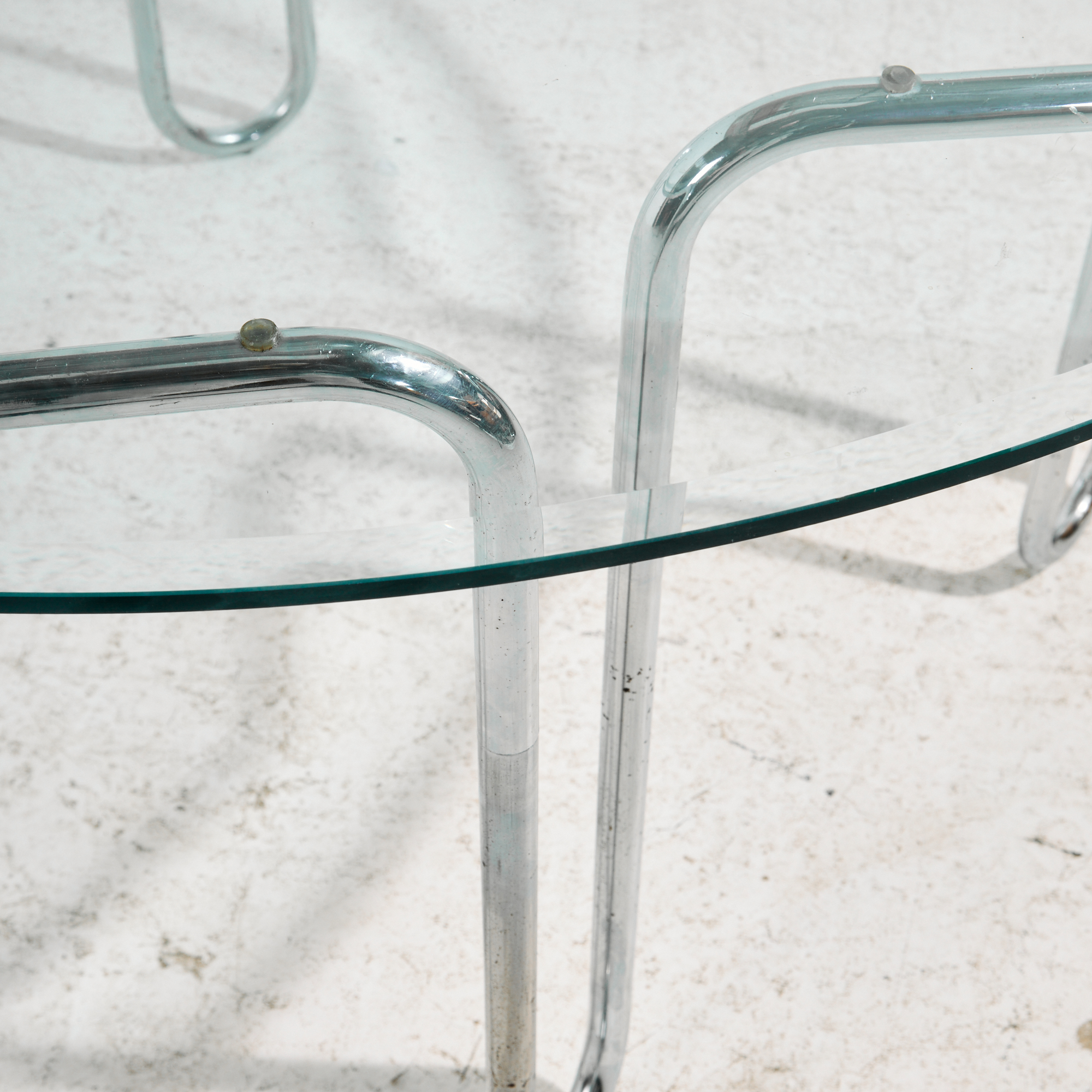 Italian chrome dining set, Set of 7 - Image 8