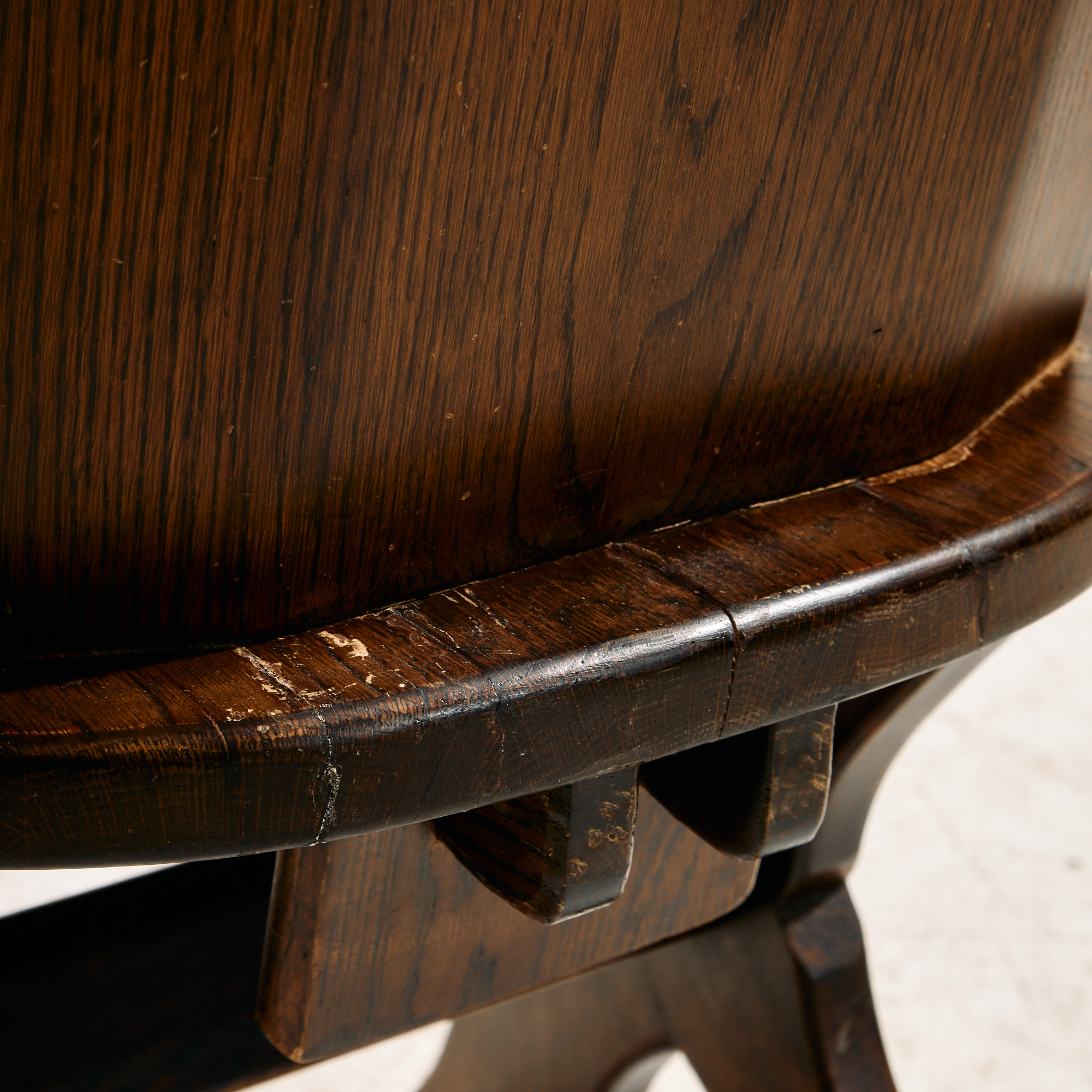Brutalist oak dining set, set of 7 - Image 16
