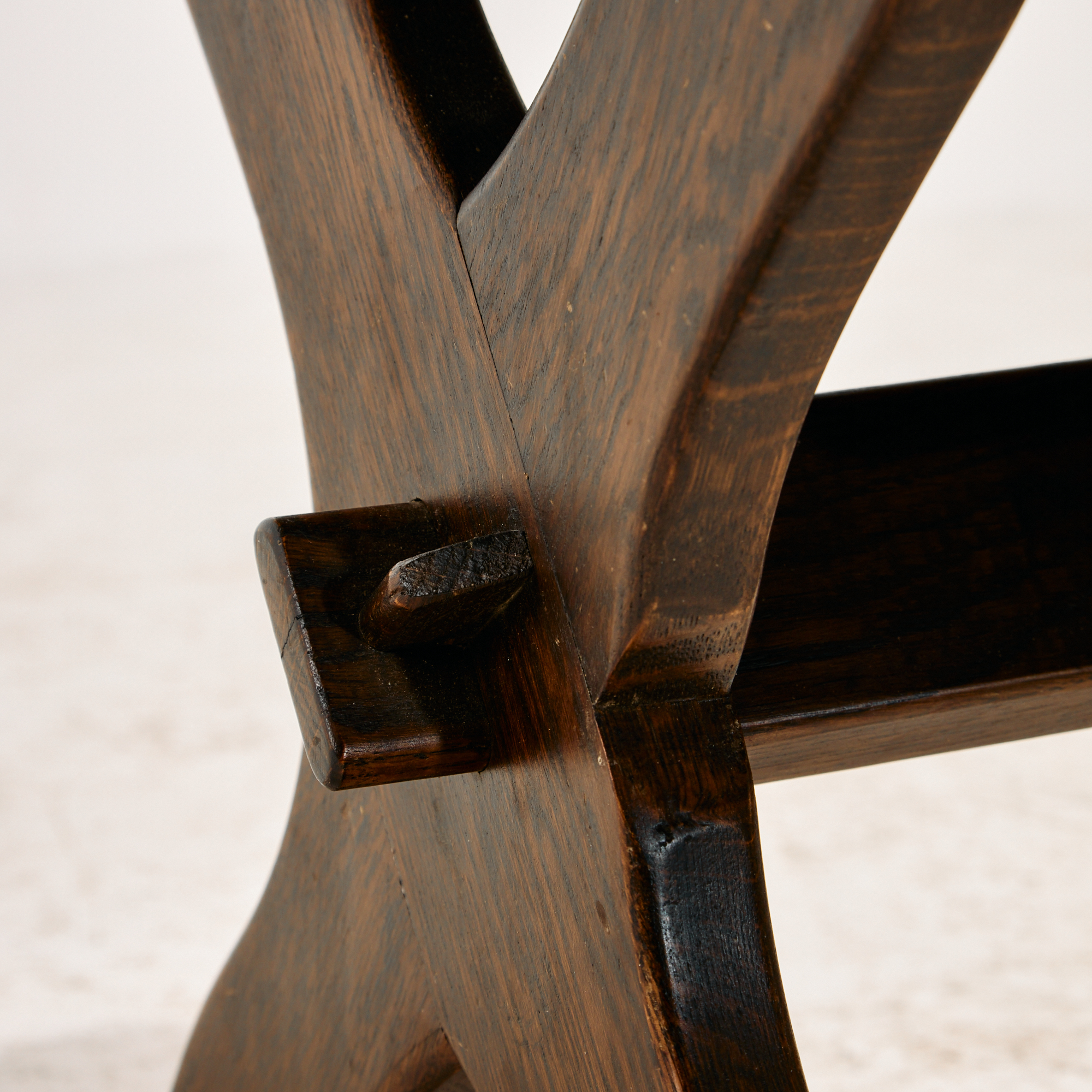 Brutalist oak dining set, set of 7 - Image 17