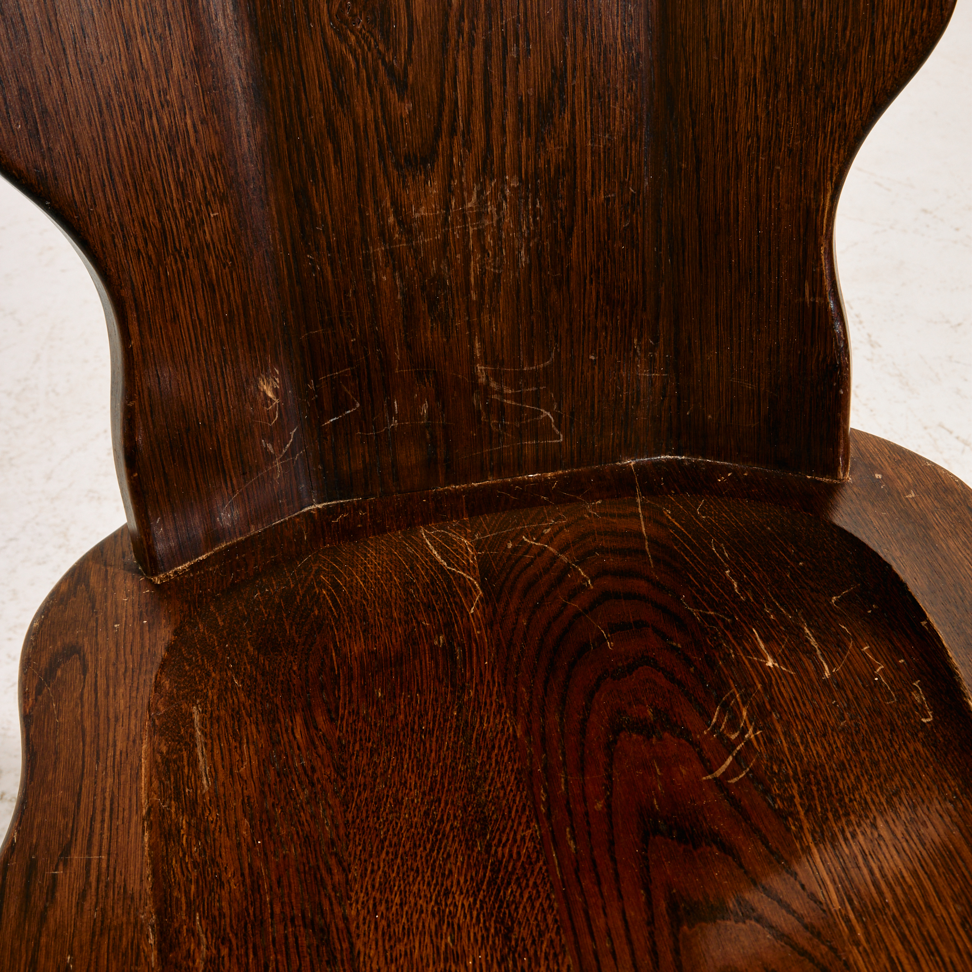 Brutalist oak dining set, set of 7 - Image 20