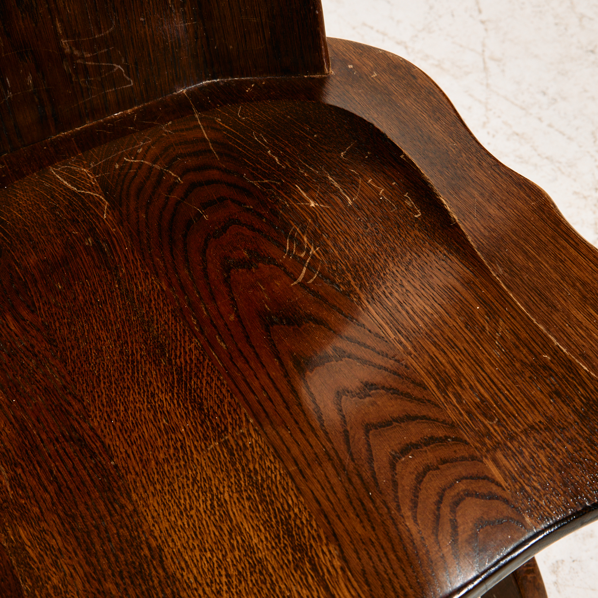 Brutalist oak dining set, set of 7 - Image 21