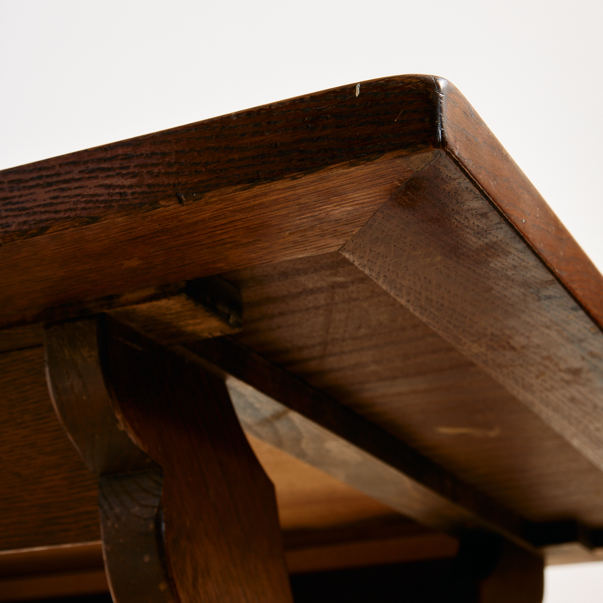 Brutalist oak dining set, set of 7 - Image 9