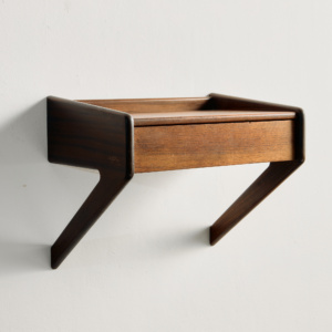 Sigfred Omann teak fali éjjeliszekrény