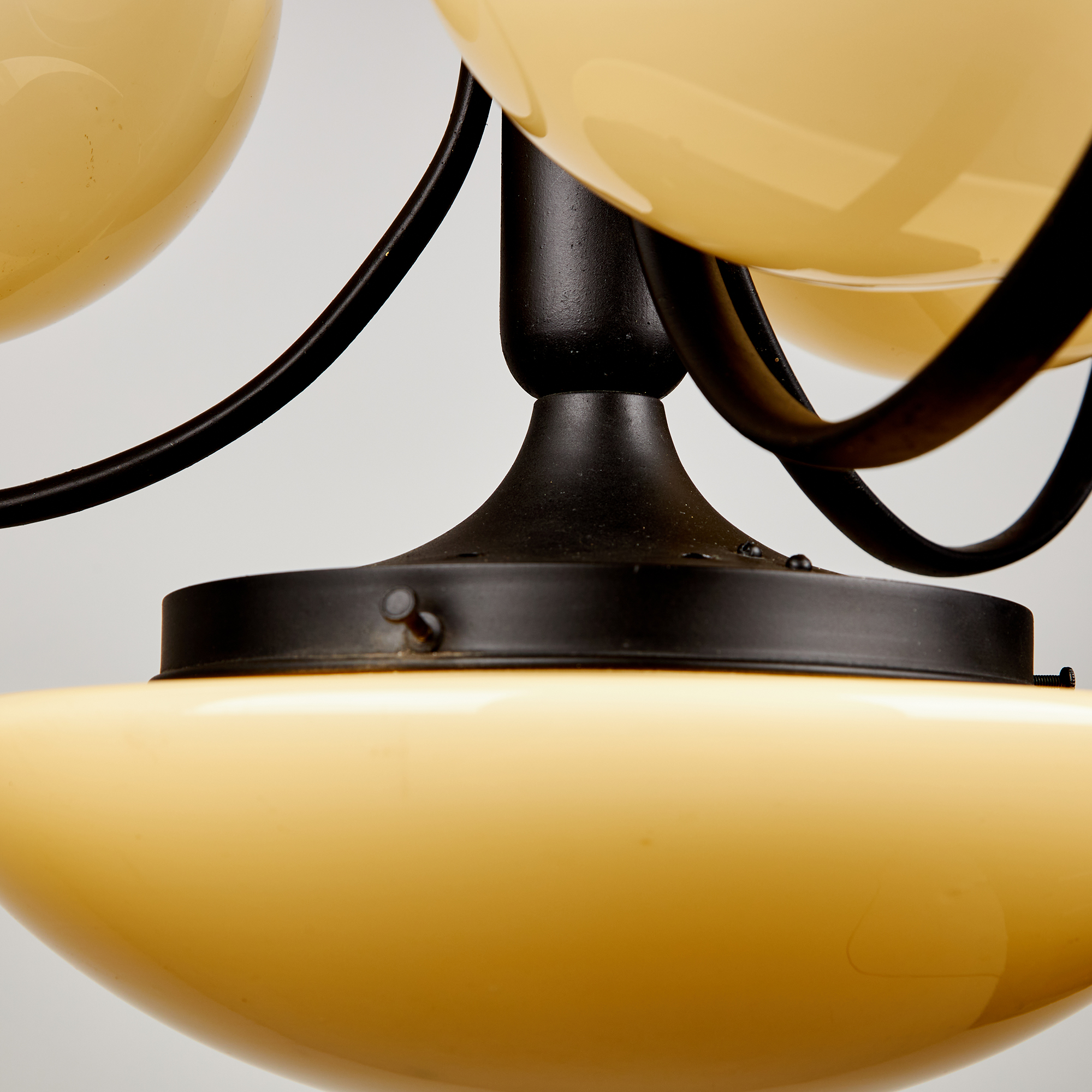 Metal and glass chandelier - Image 4