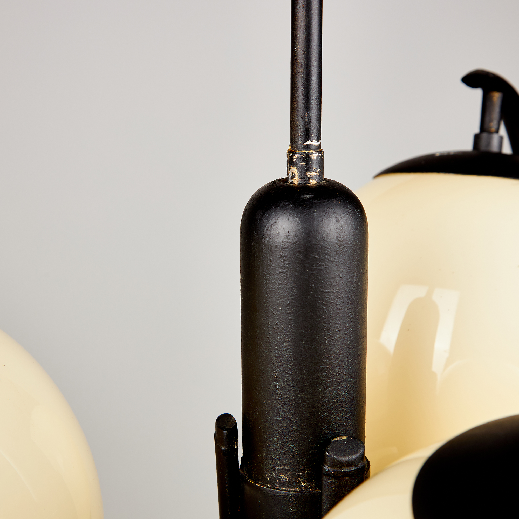 Metal and glass chandelier - Image 7