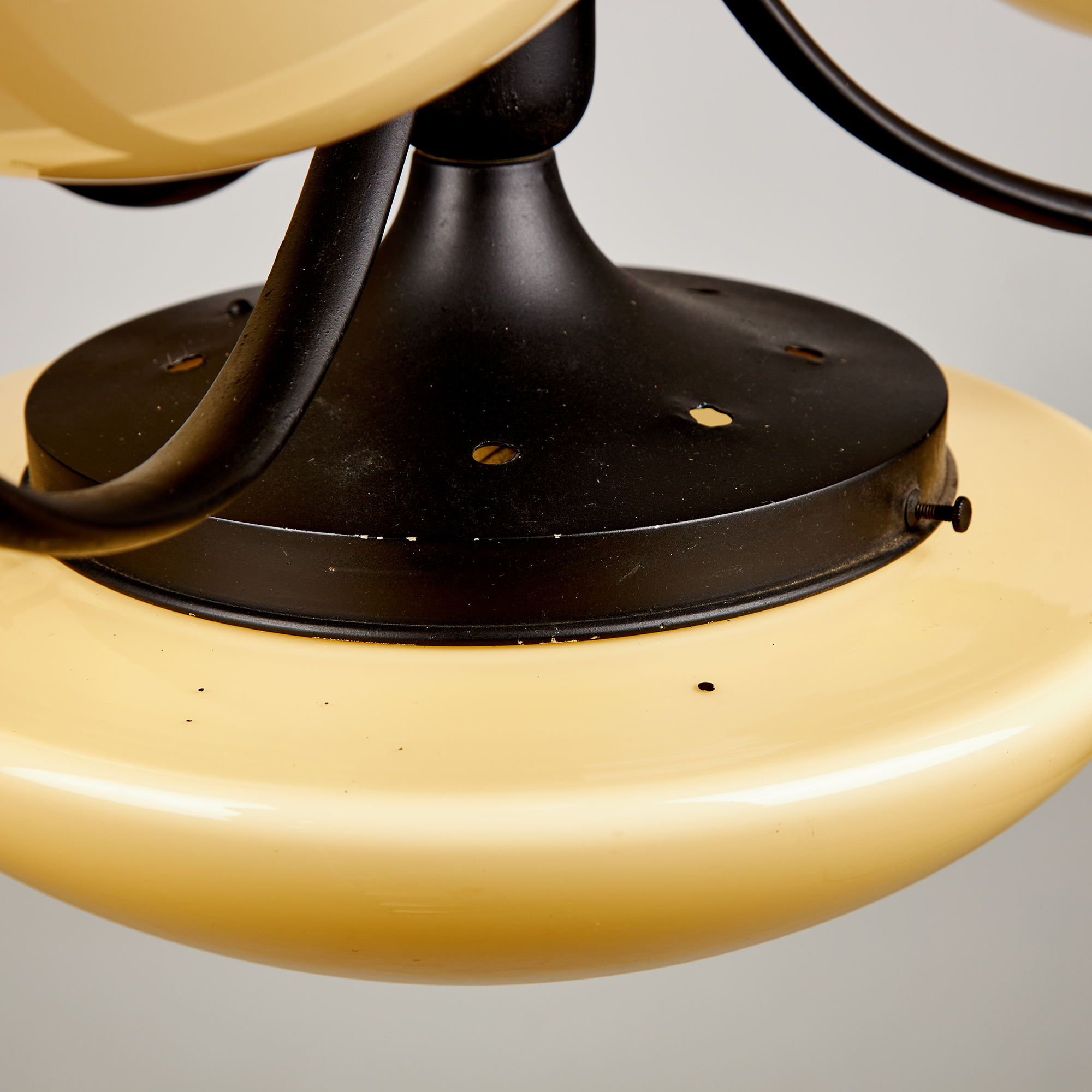 Metal and glass chandelier - Image 9