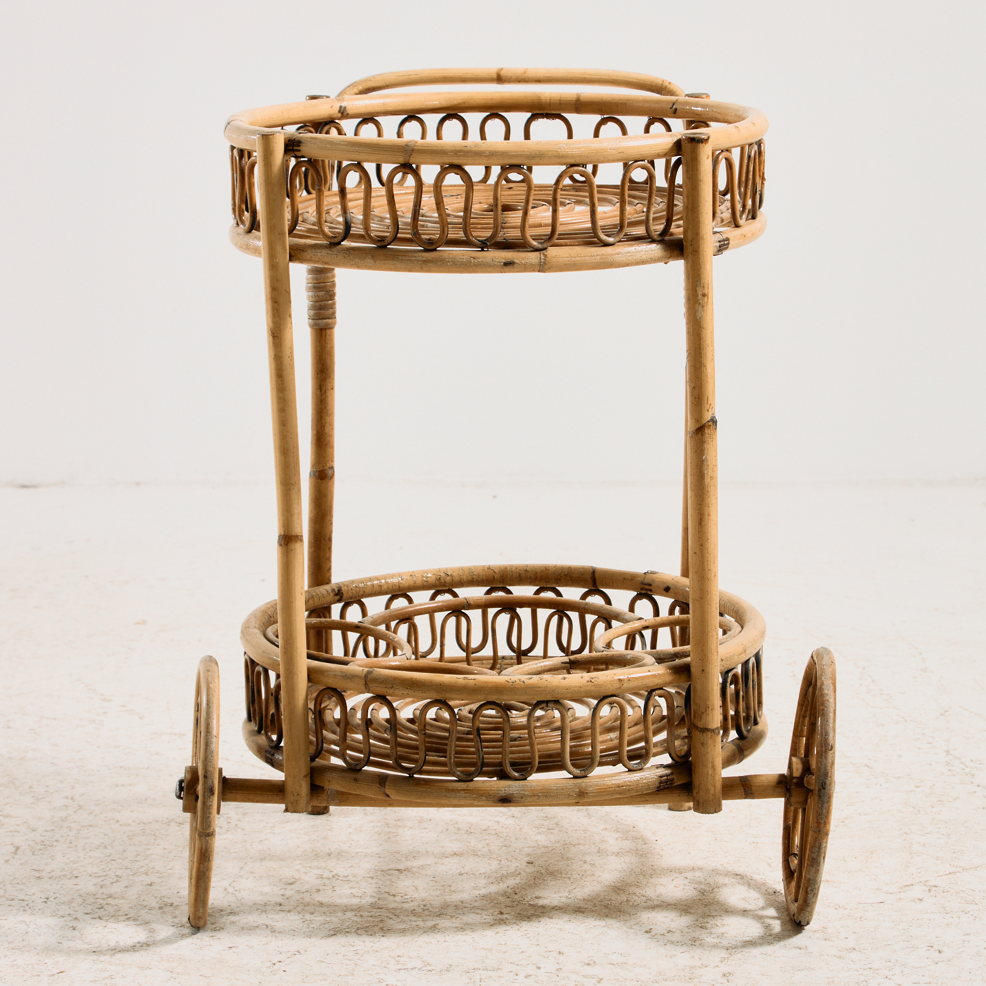 Bambusz és rattan zsúrkocsi - Image 2