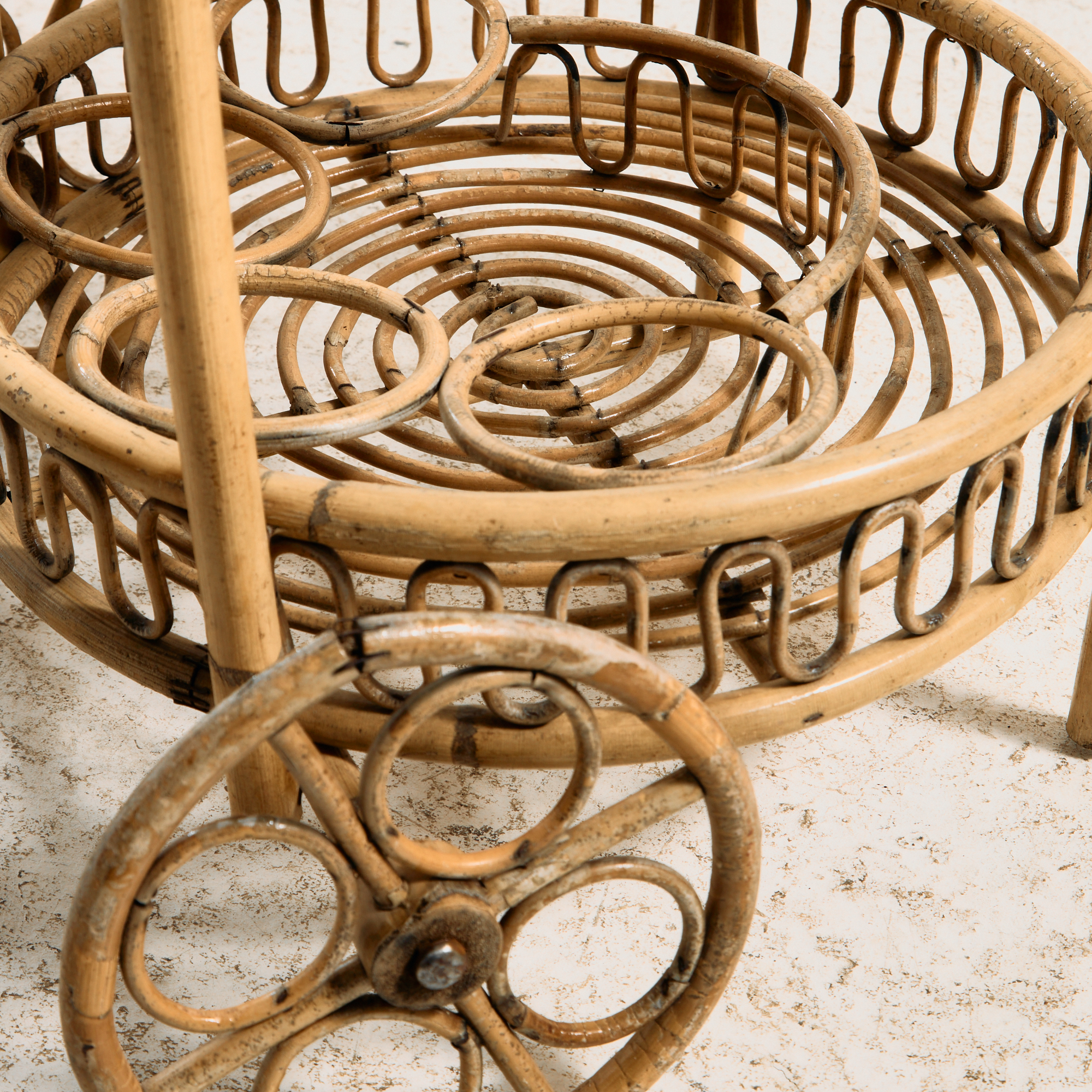Bambusz és rattan zsúrkocsi - Image 6