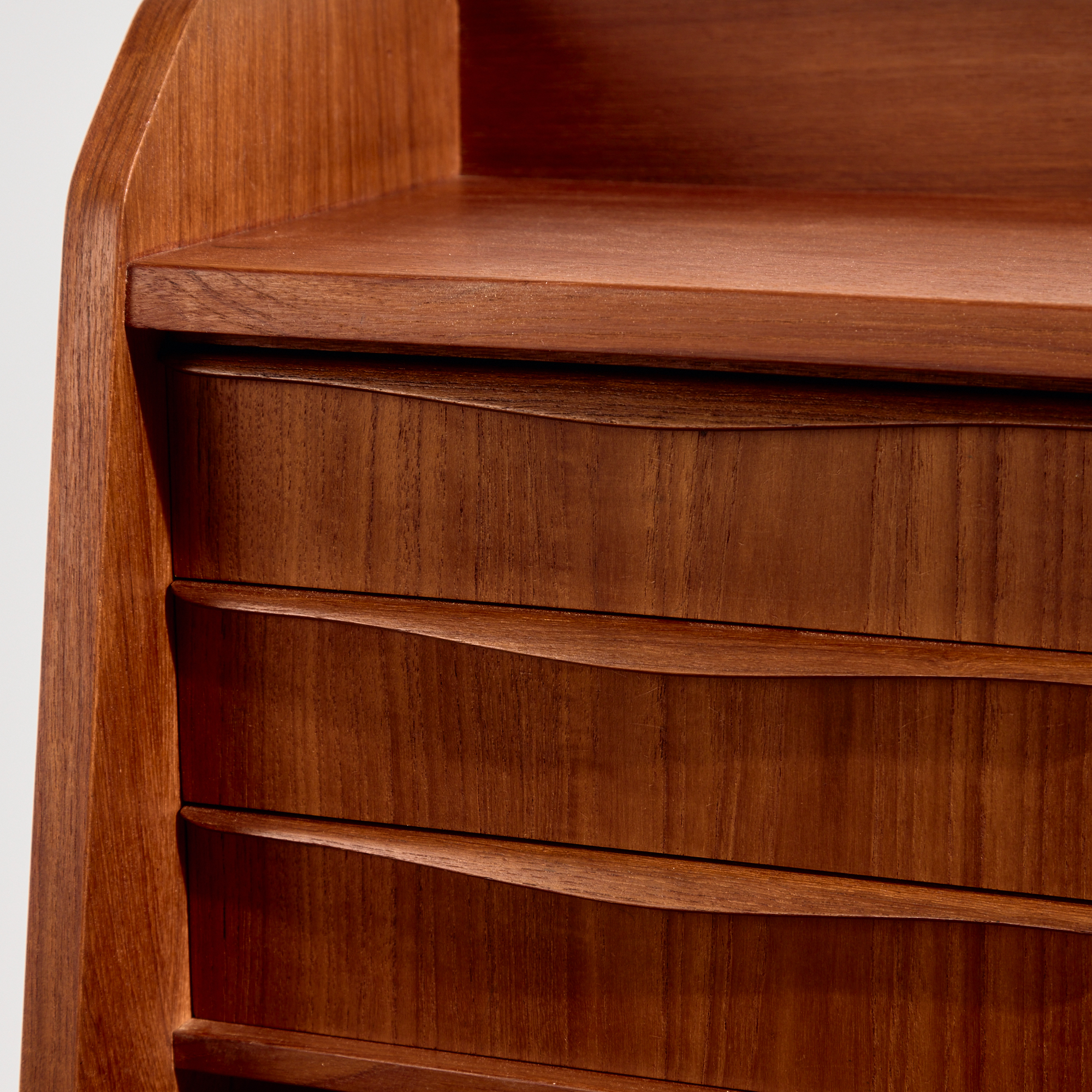 Felújított teak írókomód - Image 8