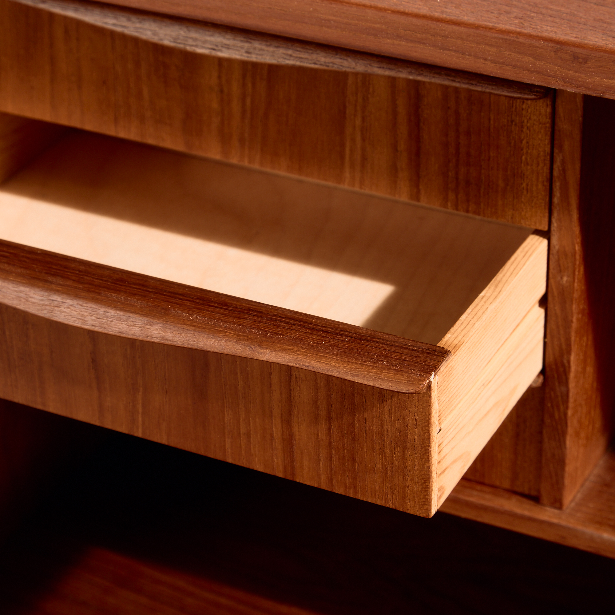 Felújított teak írókomód - Image 9