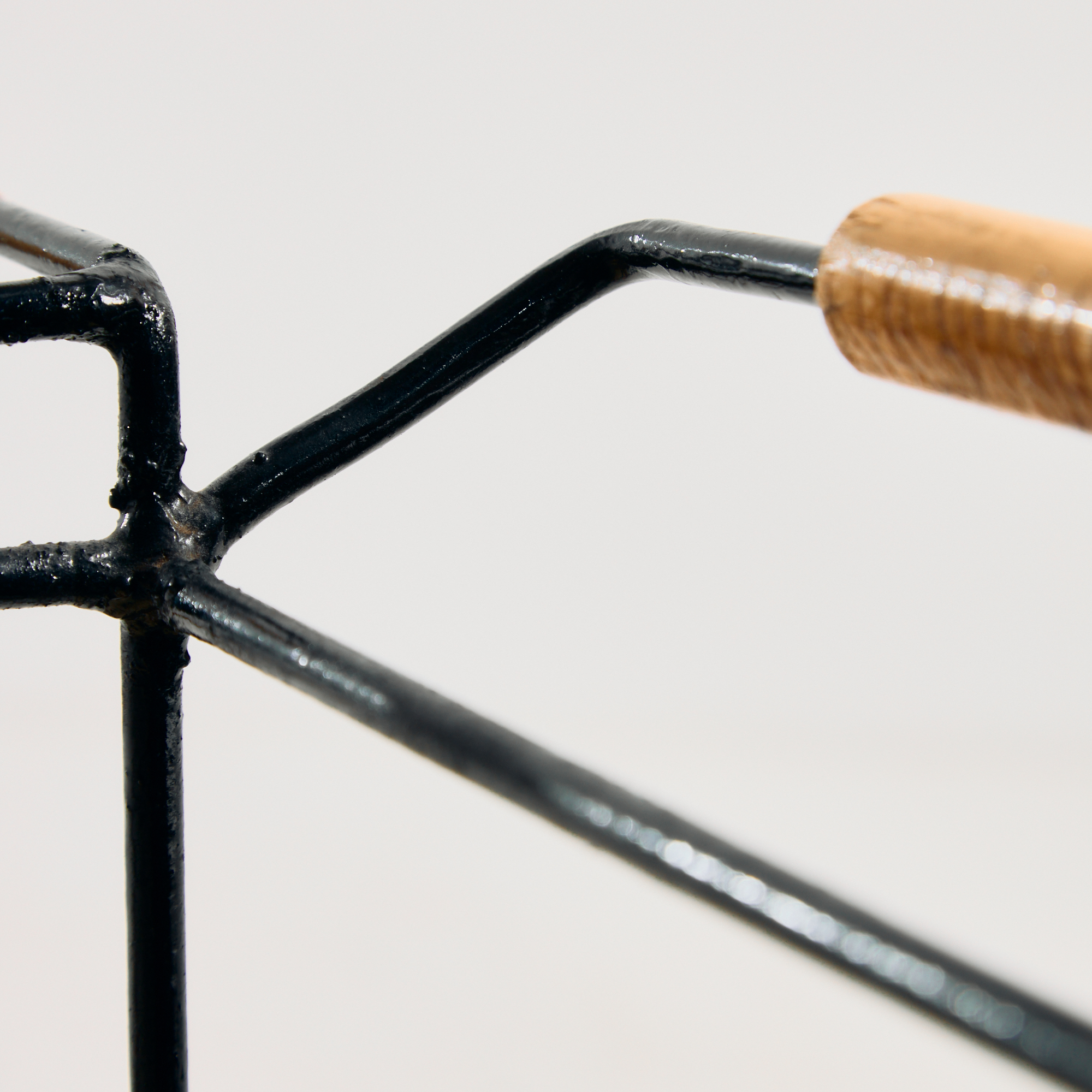 Fém zsúrkocsi bambusz és rattan részletekkel - Image 6