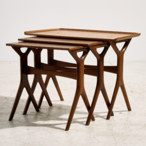 Teak nesting tables by Johannes Andersen for CFC Silkeborg, Set of 3
