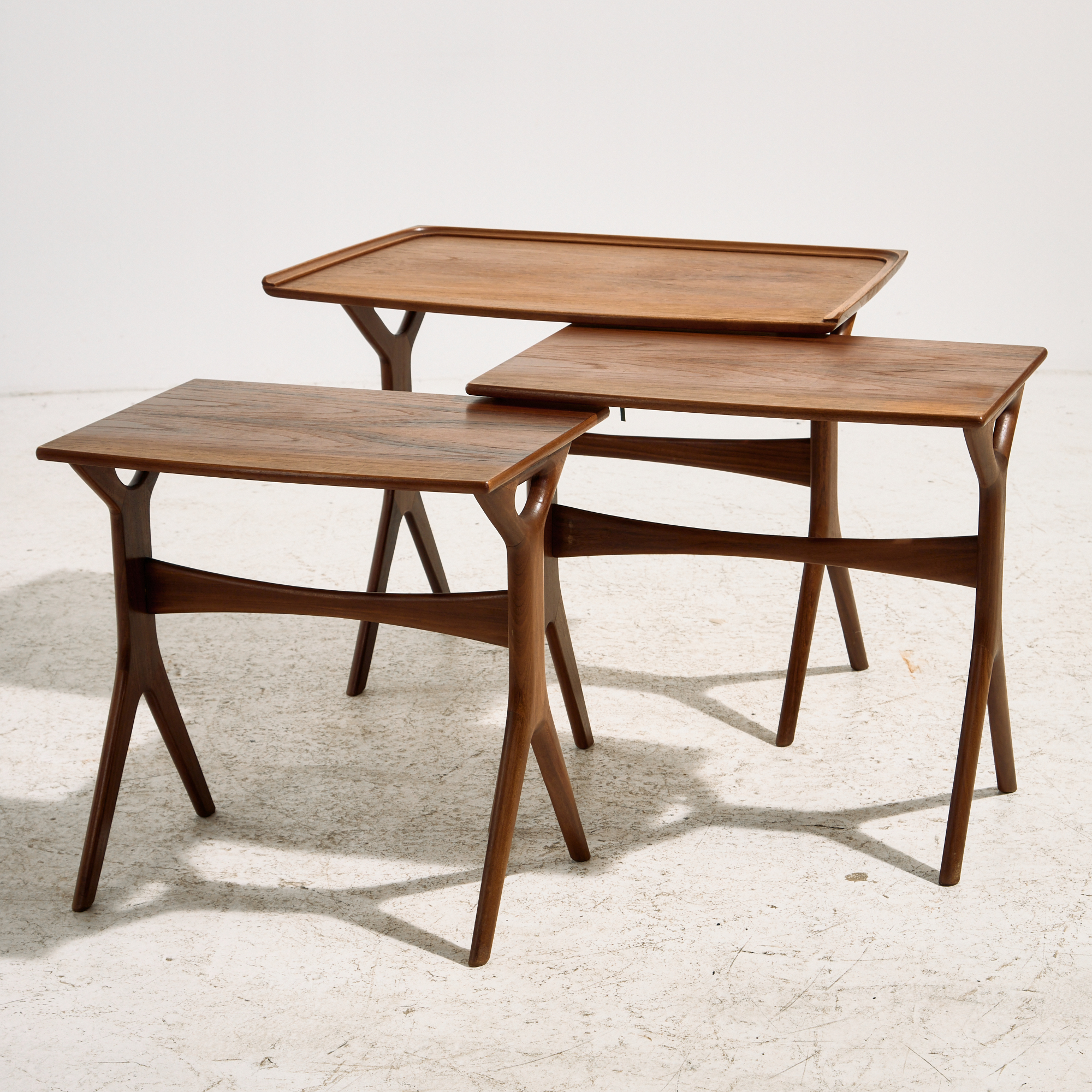 Teak nesting tables by Johannes Andersen for CFC Silkeborg, Set of 3 - Image 4