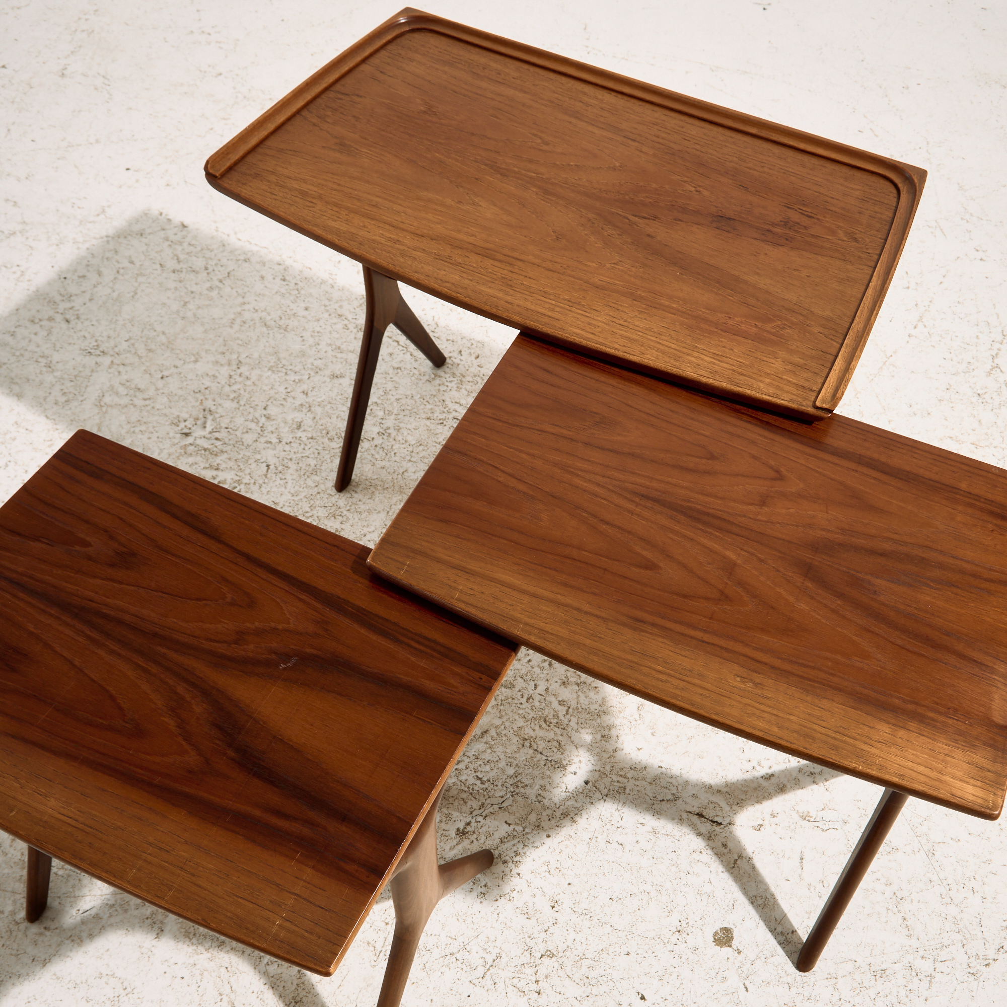 Teak nesting tables by Johannes Andersen for CFC Silkeborg, Set of 3 - Image 6